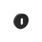 Senza Pari Key Escutcheons on Minimal Round Rose - Matt Black - Default