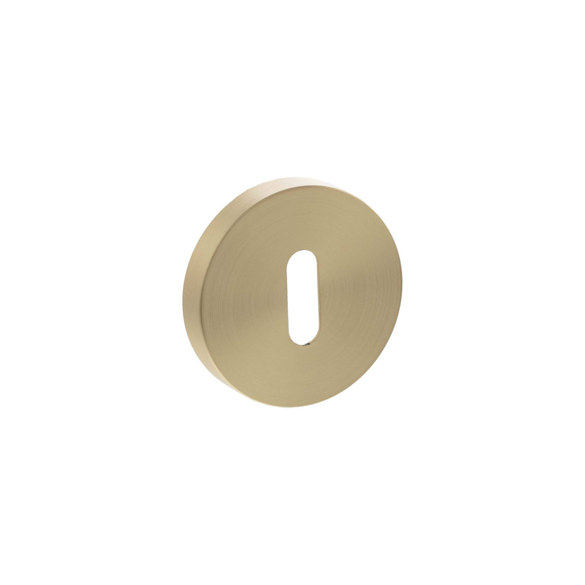 Senza Pari Key Escutcheons on Minimal Round Rose - Satin Brass - Default