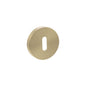 Senza Pari Key Escutcheons on Minimal Round Rose - Satin Brass - Default
