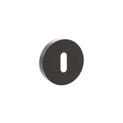 Senza Pari Key Escutcheons on Minimal Round Rose - Urban Dark Bronze - Default