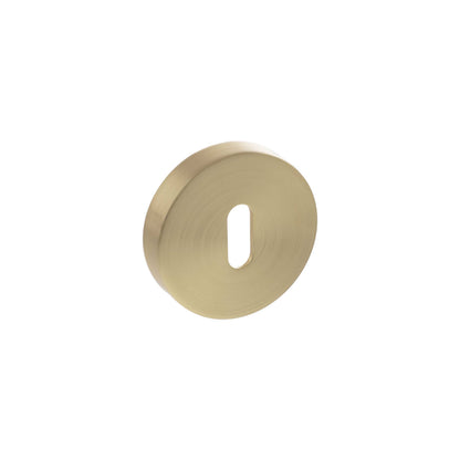 Senza Pari Key Escutcheons on Round Rose - Satin Brass - Default