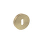 Senza Pari Key Escutcheons on Round Rose - Satin Brass - Default
