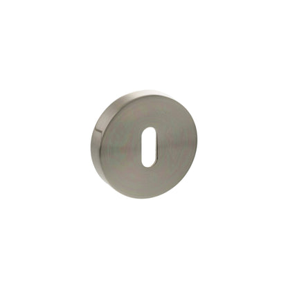 Senza Pari Key Escutcheons on Round Rose - Satin Nickel - Default