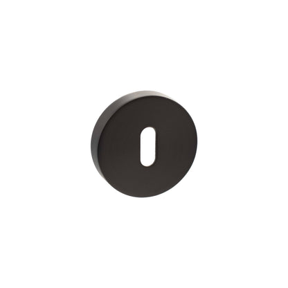 Senza Pari Key Escutcheons on Round Rose - Urban Dark Bronze - Default