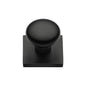 Victorian Round Cabinet Knob with Square Backplate by M Marcus - Heritage Brass