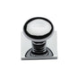 Victorian Round Cabinet Knob with Square Backplate by M Marcus - Heritage Brass