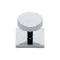 Disc Cabinet Knob With Square Backplate by M Marcus - Heritage Brass