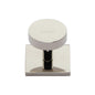Disc Cabinet Knob With Square Backplate by M Marcus - Heritage Brass