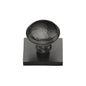 Diamond Cut Cabinet Knob with Square Backplate by M Marcus - Heritage Brass