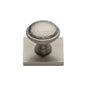 Diamond Cut Cabinet Knob with Square Backplate by M Marcus - Heritage Brass
