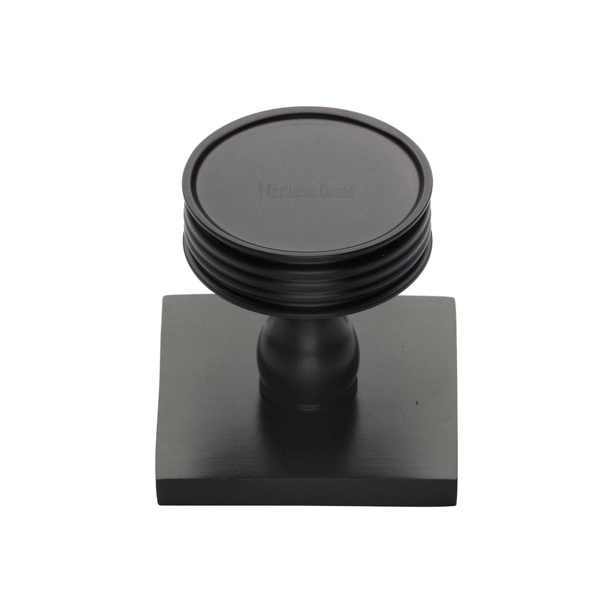 Venetian Cabinet Knob with Square Backplate by M Marcus - Heritage Brass