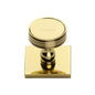 Venetian Cabinet Knob with Square Backplate by M Marcus - Heritage Brass