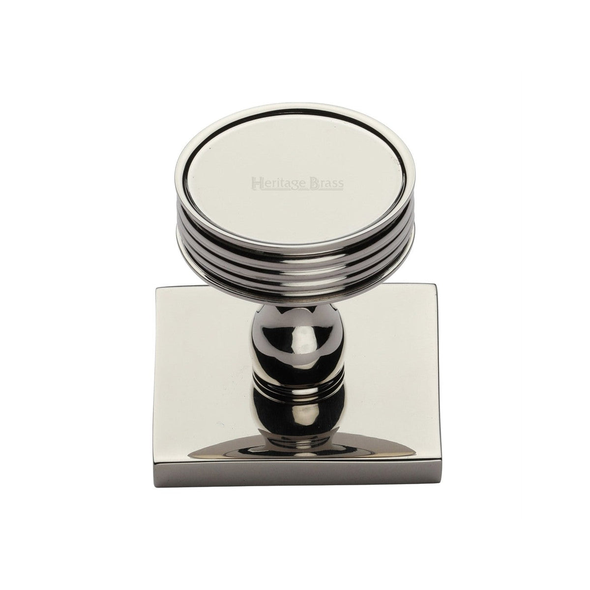 Venetian Cabinet Knob with Square Backplate by M Marcus - Heritage Brass