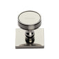 Venetian Cabinet Knob with Square Backplate by M Marcus - Heritage Brass