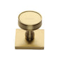 Venetian Cabinet Knob with Square Backplate by M Marcus - Heritage Brass