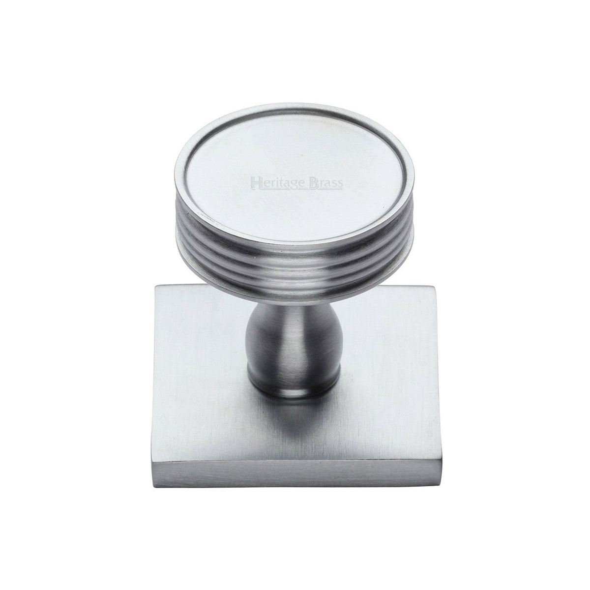 Venetian Cabinet Knob with Square Backplate by M Marcus - Heritage Brass