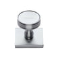 Venetian Cabinet Knob with Square Backplate by M Marcus - Heritage Brass