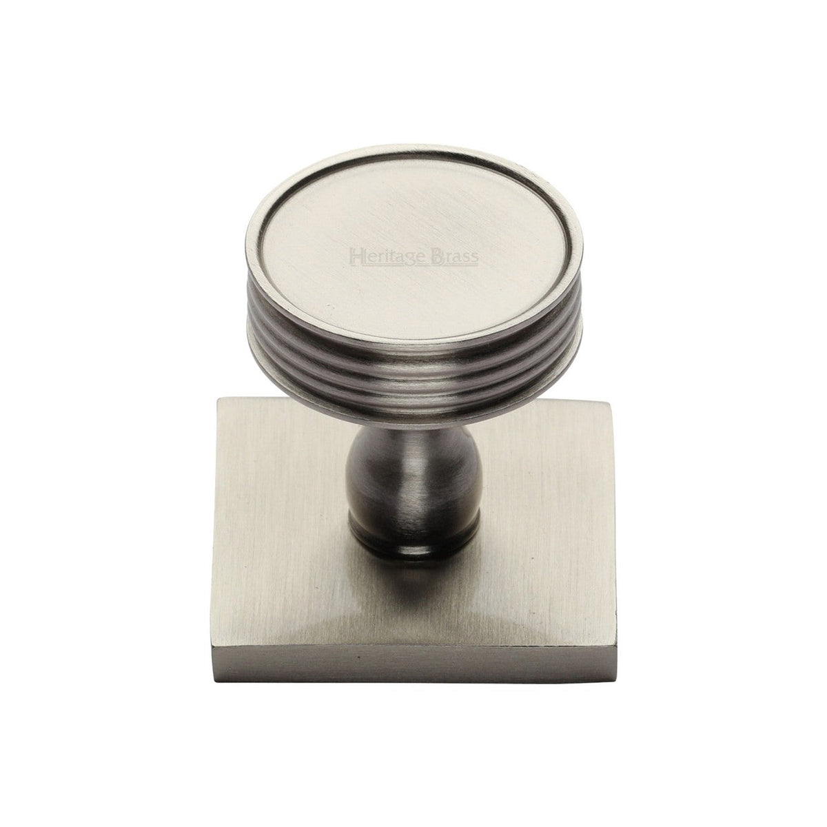 Venetian Cabinet Knob with Square Backplate by M Marcus - Heritage Brass