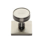 Venetian Cabinet Knob with Square Backplate by M Marcus - Heritage Brass
