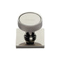 Florence Knurled Cabinet Knob with Square Backplate by M Marcus - Heritage Brass