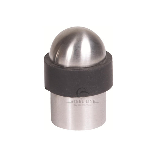 Steel Line Domed Door Stop by M Marcus - Heritage Brass