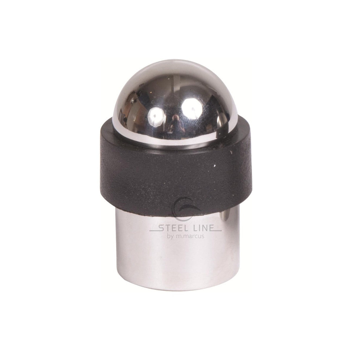 Steel Line Domed Door Stop by M Marcus - Heritage Brass