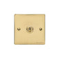 Elite Flat Plate Range Polished Brass Switches & Sockets, T01 - 1 Gang Intermediate Toggle Switch by Heritage Brass By M-Marcus