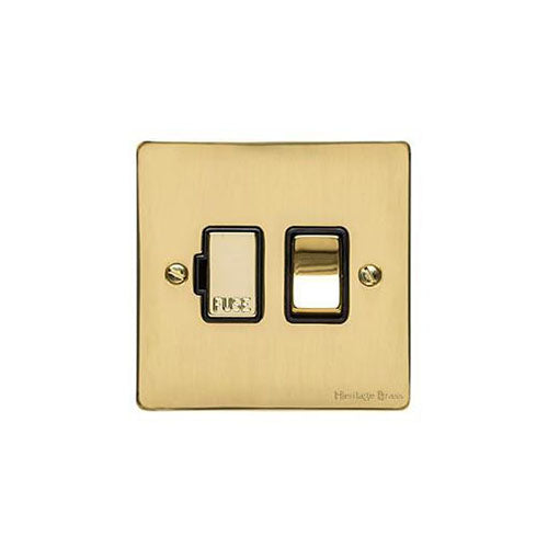 Elite Flat Plate Range Polished Brass Switches & Sockets, T01 - Switched Spur (13 Amp) by Heritage Brass By M-Marcus