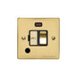 Elite Flat Plate Range Polished Brass Switches & Sockets, T01 - Switched Spur with Neon + Cord (13 Amp) by Heritage Brass By M-Marcus