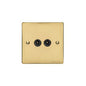 Elite Flat Plate Range Polished Brass Switches & Sockets, T01 - TV/FM Diplexed Socket by Heritage Brass By M-Marcus