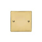 Elite Flat Plate Range Polished Brass Switches & Sockets, T01 - Single Blank Plate by Heritage Brass By M-Marcus