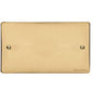 Elite Flat Plate Range Polished Brass Switches & Sockets, T01 - Double Blank Plate by Heritage Brass By M-Marcus