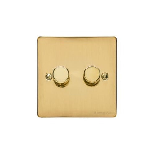 Elite Flat Plate Range Matt Bronze Switches & Sockets, T09 - 2G Multi Location Primary Dimmer by Heritage Brass By M-Marcus