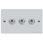 Elite Flat Plate Range Polished Chrome Switches & Sockets, T02 - 3 Gang Toggle Switch by Heritage Brass By M-Marcus
