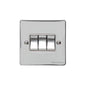 Elite Flat Plate Range Polished Chrome Switches & Sockets, T02 - 3 Gang Rocker Switch by Heritage Brass By M-Marcus