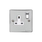 Elite Flat Plate Range Polished Chrome Switches & Sockets, T02 - Single Socket (13 Amp) by Heritage Brass By M-Marcus