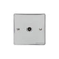 Elite Flat Plate Range Polished Chrome Switches & Sockets, T02 - 1 Gang Non-Isolated TV Coaxial Socket by Heritage Brass By M-Marcus