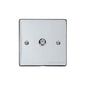 Elite Flat Plate Range Polished Chrome Switches & Sockets, T02 - 1 Gang Satellite Socket by Heritage Brass By M-Marcus