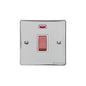 Elite Flat Plate Range Polished Chrome Switches & Sockets, T02 - 45A DP Cooker Switch with Neon (single plate) by Heritage Brass By M-Marcus
