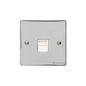 Elite Flat Plate Range Polished Chrome Switches & Sockets, T02 - 1 Gang Secondary Line Socket by Heritage Brass By M-Marcus