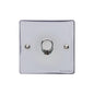Elite Flat Plate Range Polished Chrome Switches & Sockets, T02 - 1 Gang Dimmer 250 watts (Compatible with halogen/ incandescent bulbs) by Heritage Brass By M-Marcus