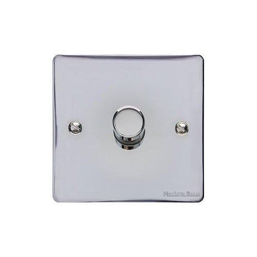 Elite Flat Plate Range Polished Chrome Switches & Sockets, T02 - 1G Multi Location Primary Dimmer by Heritage Brass By M-Marcus