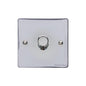Elite Flat Plate Range Polished Chrome Switches & Sockets, T02 - 1G Multi Location Primary Dimmer by Heritage Brass By M-Marcus