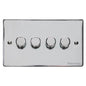 Elite Flat Plate Range Polished Chrome Switches & Sockets, T02 - 4G Multi Location Primary Dimmer by Heritage Brass By M-Marcus