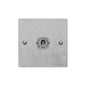Elite Flat Plate Range Satin Chrome Switches & Sockets, T03 - 1 Gang Intermediate Toggle Switch by Heritage Brass By M-Marcus