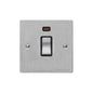Elite Flat Plate Range Satin Chrome Switches & Sockets, T03 - 20A Double Pole Switch with Neon by Heritage Brass By M-Marcus