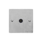 Elite Flat Plate Range Satin Chrome Switches & Sockets, T03 - 1 Gang Isolated TV Coaxial Socket by Heritage Brass By M-Marcus