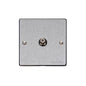 Elite Flat Plate Range Satin Chrome Switches & Sockets, T03 - 1 Gang Satellite Socket by Heritage Brass By M-Marcus