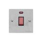 Elite Flat Plate Range Satin Chrome Switches & Sockets, T03 - 45A DP Cooker Switch with Neon (single plate) by Heritage Brass By M-Marcus