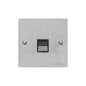 Elite Flat Plate Range Satin Chrome Switches & Sockets, T03 - 1 Gang Secondary Line Socket by Heritage Brass By M-Marcus